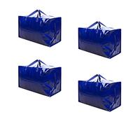 VENO 4 Pack Large Moving Boxes & Storage Bags - Oversized Packing Bags with Zippers & Handles,Heavy-Duty Laundry Bag for Moving House(Blue, 4 Pack)