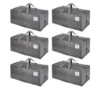 VENO 6 Pack Heavy-Duty Extra Large Moving Bags W/Backpack Straps, Moving House Essentials, Strong Handles & Zips, Clothes Storage, Packing, Laundry Bags, Reusable and Sustainable (Gray, 6 Pack)