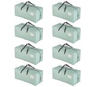 VENO 8 Pack Heavy-Duty Extra Large Moving Bags W/Backpack Straps, Moving House Essentials, Clothes Storage, Packing, Laundry Bags, Reusable and Sustainable (Light Green Matte, 8 Pack)