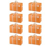 VENO 8 Pack Moving Bags, Heavy Duty Moving Bags, Alternative to Moving Boxes, Storage Supplies, Dorm Essentials with Zipper for Clothes, Packing Bags
