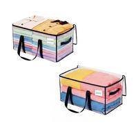 VENO Extra Large Moving Storage Bags, Clear, 2 Pack | Heavy-Duty Organizer Tote, Moving Box Alternative, Tag Pocket for Label, Water-Resistant