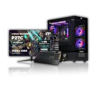Veno Scorp Asus Gaming PC Bundle AMD Ryzen 5 4500 3.6 GHz RTX 5060 8GB 16GB 3200MHz RAM 1TB NVME SSD 650W 80+ PSU Windows 11 - WiFi - Spectra - Liquid Cooling - 27" 165HZ + TUF K1 & M3