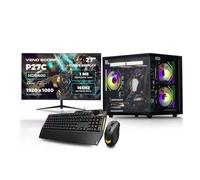 Veno Scorp Asus Gaming PC Bundle AMD Ryzen 7 5700X 3.6 GHz RTX 5060 8GB 16GB 3200MHz RAM 1TB NVME 650W PSU Windows 11 - WiFi - Mini Nem Black - Liquid Cooling - 27" 165HZ + TUF K1 & M3