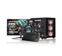 Veno Scorp Asus Gaming PC Bundle AMD Ryzen 7 5700X 3.6 GHz RTX 5060 8GB 16GB 3200MHz RAM 512 GB NVME 650W 80+ PSU Windows 11 - WiFi - Nem 4 Black - Liquid Cooling - 27" 165HZ + TUF K1 & M3
