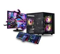 Veno Scorp Gaming PC 22" Monitor Bundle Intel Core i5-3470 Processor RX 550 4GB Graphics Card - 16GB Ram - 120GB SSD + 1TB HDD - 550W PSU - Windows 10 - WiFi - Cybus 7
