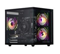 Veno Scorp Gaming PC - AMD Ryzen 3 3100, Nvidia GT 730 Graphics, 16GB 3200MHz DDR4 RAM, 512GB SSD, 550W PSU, Windows 11, WiFi - Mini Nemesis 3 Black