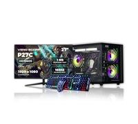 Veno Scorp Gaming PC Bundle AMD Ryzen 5 5500 3.6 GHz RTX 5060 8GB 16GB 3200MHz RAM 1TB NVME 650W PSU Windows 11 - WiFi - Mini Nem Black - Liquid Cooling - 27" 165HZ + RGB Keyboard & Mouse