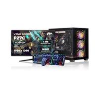 Veno Scorp Gaming PC Bundle AMD Ryzen 5 5600 3.6 GHz RTX 5060 8GB 16GB 3200MHz RAM 1TB NVME 650W 80+ PSU Windows 11 - WiFi - Nem 4 Black - Liquid Cooling - 27" 165HZ + RGB Keyboard & Mouse
