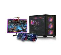 Veno Scorp Gaming PC Bundle AMD Ryzen 5 5600 3.6 GHz RTX 5060 8GB 16GB 3200MHz RAM 512 GB NVME 650W 80+ PSU Windows 11 - WiFi - Nem 4 Black - Liquid Cooling - 24" 165HZ + RGB Keyboard & Mouse