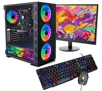 Veno Scorp GAMING PC Bundle Intel Core i7 2600 16GB Ram, 24" Full HD Led Monitor 256GB SSD + 1TB HDD 4GB GRAPHICS CARD Windows 11 Gaming PC USB 3.0 NeonZilla 4 X ARGB Gaming Case