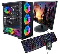 Veno Scorp Gaming PC Bundle Intel Core i7 2600 16GB Ram 256GB SSD 1050Ti 4GB Windows 11 USB 3.0 19" Monitor Gaming Keyboard and Mouse NEONZILLA 4 X ARGB FANS