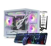 Veno Scorp Gaming PC Bundle, Intel i7 4th Gen, 16GB DDR3 RAM, AMD RX 560 4GB Graphics, 512GB NVMe SSD, Dual Band WiFi 1200Mbps, Gaming Keyboard & Mouse, ARGB Mini Nemesis White, Win 11