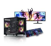 Veno Scorp Gaming PC Dual 22" Monitor Bundle Intel Core i7-6700 Processor RX 580 8GB Graphics Card - 16GB Ram - 512GB SSD - 550W PSU - Windows 10 - WiFi - Cybus 7