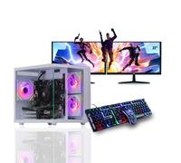 Veno Scorp Gaming PC Dual 22" Monitor Bundle Intel Core i7-6700 Processor RX 580 8GB Graphics Card - 16GB Ram - 512GB SSD - 550W PSU - Windows 10 - WiFi - Vida Apollo