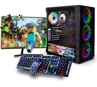 Veno Scorp Gaming PC Dual 24" Monitor Bundle Intel Core i5-3470 Processor RX 550 4GB Graphics Card - 16GB Ram - 120GB SSD + 1TB HDD - 550W PSU - Windows 10 - WiFi - Neonzilla 4