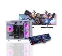 Veno Scorp Gaming PC Dual 24" Monitor Bundle Intel Core i5-3470 Processor RX 550 4GB Graphics Card - 16GB Ram - 120GB SSD + 1TB HDD - 550W PSU - Windows 10 - WiFi - Vida Apollo