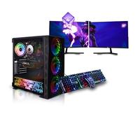 Veno Scorp Gaming PC Dual 24" Monitor Bundle Intel Core i7-3770 Processor RX 550 4GB Graphics Card - 16GB Ram - 512GB SSD - 550W PSU - Windows 10 - WiFi - Neonzilla 4