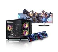 Veno Scorp Gaming PC Dual 24" Monitor Bundle Intel Core i7-6700 Processor RX 580 8GB Graphics Card - 16GB Ram - 512GB SSD - 550W PSU - Windows 10 - WiFi - Cybus 7