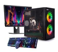 Veno Scorp Gaming PC - New 24" 75HZ Gaming Monitor Bundle AMD Ryzen 5 5600G With Radeon Graphics, 16GB RAM 3200MHZ DDR4, 1TB HDD 256GB SSD, 500W 80+ PSU, Wifi, Windows 11, Nova ARGB Gaming Case.