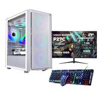 Veno Scorp Gaming PC with 27" 165Hz 1MS Bundle AMD Ryzen 5 5500 Nvidia GTX 1650 4GB Graphics Card - 16GB 3200MHz Ram - 512GB SSD - 500W PSU - Windows 11 - WiFi - LUNA RGB