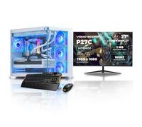 Veno Scorp PC 27" Gaming Bundle - Intel Core i9 12th Gen Nvidia Geforce RTX 5080 16GB GDDR7 Graphics Card - Corsair 32GB 6000Mhz DDR5 Ram - 2TB NVMe - 850W Gold PSU - Wi - Fi - Nemesis 7 ARGB White.