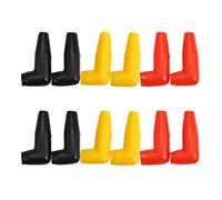 VENOAL 12Pc Electric Guard Motor Winch Cable Terminal Boot Rubber Cover Black+Red+Yellow