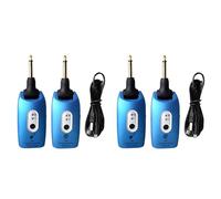 VENOAL 2X 2.4GHz Wireless Guitar System Transmitter A9 Receiver Built-in Rechargeable Accessories,Blue