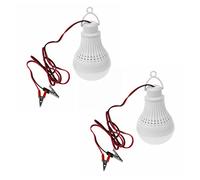 VENOAL 2X E27 12W LED Emergency Light Bulb Camping Hunting Outdoor Lamps Light DC 12V