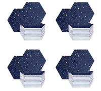 VENOAL 48 Pack Starry Hexagon Acoustic Panels,Sound Proofing Padding,Sound Absorbing Panel for Studio Acoustic Treatment