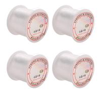 VENOAL 4pcs 0.2mm Diameter Clear Nylon Fish Fishing Line Spool Beading String