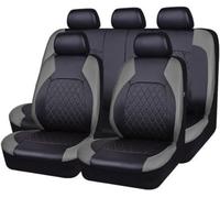 VENOAL 9 Pcs Waterproof Car Seat Cover for Kia Picanto 2020 2021 2022 2023 2024, Front Rear Seat Covers Full Set PU Leather Full Surround Car Accessories,Grey