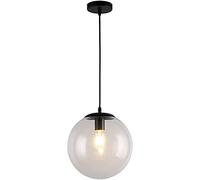 VENOAL LED Ball Chandelier Vintage Glass Pendant Lamp Clear Hanging Light Glass Ceiling Lamp for Cafe Hot Pot 15cm