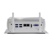 VENOEN Industrial Mini PC Fanless Core i7 4500U,Win 10 Fanless Mini Desktop Computer 4GB RAM 256GB SSD,Dual Lan/HD+VGA/RS232 485 COM/WiFi/BT/Silver Metal Case