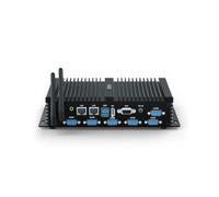 VENOEN Mini PC industrial Computer Core i5 4200U, Dual Lan Fanless PC 8GB RAM 512GB SSD, 6*RS232 COM, 4K Dual Display, WiFi, BT4.0, 3G/4G SIM Slot, Linux Mini Computer, Auto Power On, Wake on LAN