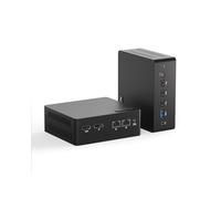 VENOEN N100 Mini PC Win 11 Pro Mini Desktop PC DDR5 8GB RAM 256GB NVME SSD, Small PC 4K UHD Dual Display, HD, DP, WiFi5, BT4.0, Dual RJ45 LAN, VESA,Linux Mini PC, Office Business Mini Computer