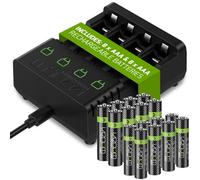 Venom Rechargeable Battery Charging Dock plus 8 x AA 2100mAh and 8 x AAA 800mAh Batteries