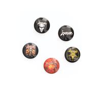 Venom - Black Metal Pack Of 5 - Button Set - multicolored - Onesize - Metal Alloy Onesize