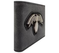 Venom Carnage Comic Spider Motif Metallic Emblem Wallet Bi-Fold ID & Card Holder, Grey