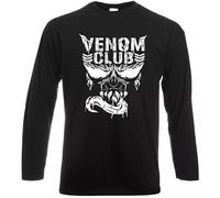 Venom Club Long Sleeve T-Shirt Men's Funny Gift Spider Man Marvel Hero Tee Top(Black,5XL)