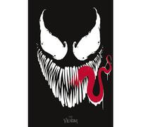 Venom Face Poster in Black Venom Black