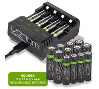 Venom Rechargeable Battery Charging Dock plus 8 x AA 2100mAh and 8 x AAA 800mAh Batteries