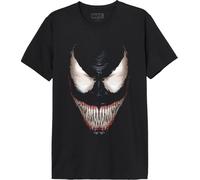 Marvel Carnage - T-shirt - Printed - Rounded neck - Short sleeves - Men - Black - Size: M