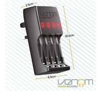 Venom Pro Charge Plug In Wall Battery Charger for Rechargeable AA & AAA Batteries in Black | Size: 1 Pack Venom Black 1 Pack