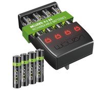 Venom Pro Charge Plug In Wall Battery Charger plus 4 x AA Rechargeable Batteries