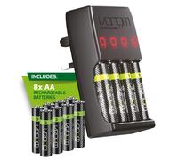 Venom Pro Charge Plug In Wall Battery Charger plus 8 x AA Rechargeable Batteries