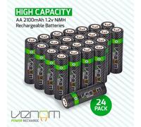 Venom Rechargeable Aa Batteries - 2100Mah High Capacity - Pack Of 24