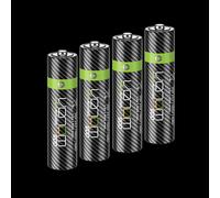 Venom Rechargeable AAA Batteries - High Capacity 800mAh (4-Pack) in Black | Size: 4 Pack Venom Black 4 Pack