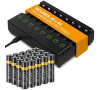 Venom Rechargeable Battery Charging Dock plus 20 x AA Batteries