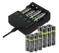 Venom Rechargeable Battery Charging Dock plus 8 x AA 2100mAh and 8 x AAA 800mAh Batteries