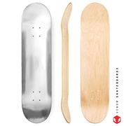 Venom Skateboards Plain Skateboard Deck Maple Wood Stain Blank Skate Board Decks 7ply Natural/Blue/Black/Gold 7.75/8/8.25 Skateboards for Kids/Teenage/Boys/Girls Adults Beginners - Silver - 8.0"